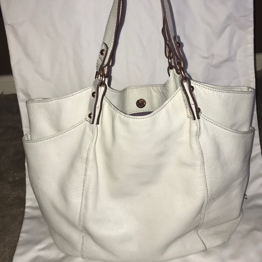 White Kooba white leather hobo purse